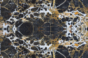 Yellow and white patterned structure of dark marble pattern background for design product, abstract texture. © ImagineDesign
