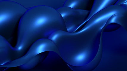 Luxury background with metal drapery fabric. 3d illustration, 3d rendering.