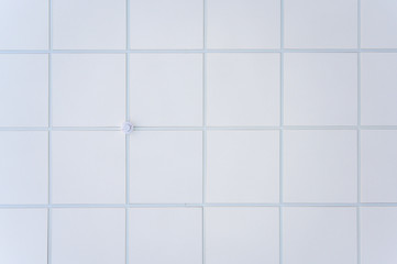 Squared background concept in white. Photo of the ceiling in the building. - 307139728