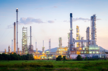 Obraz na płótnie Canvas Oil Refinery factory and petrochemical plant - Petroleum industry