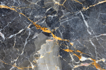 Gold patterned natural of dark blue gray marble pattern background, abstract marble texture.
