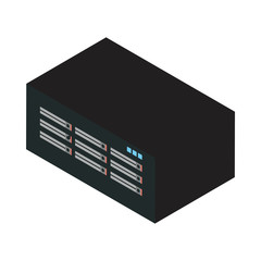 data server tower isolated icon