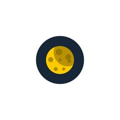 moon creative icon. flat illustration. From Space Exploration icons collection. Isolated moon sign on white background