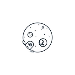 space creative icon. line illustration. From Space Exploration icons collection. Isolated space sign on white background