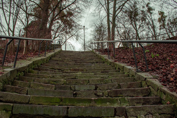 old staircase descent to the embankment