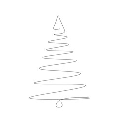 Christmas forest tree vector illustration