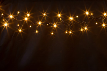 Christmas background with lights and free text space.