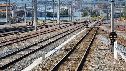 電車の線路　複線