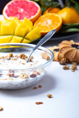 muesli with fruits and nuts