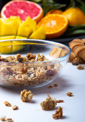 muesli with fruits and nuts