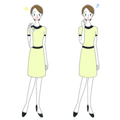 エステティシャン・セラピストの全身イラスト