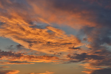 sunset in the sky