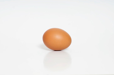 Chicken egg isolated on white background