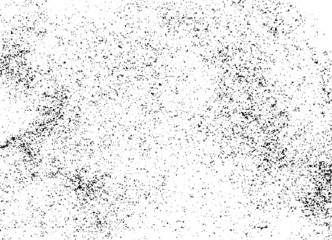 Abstract vector noise. Small particles of debris and dust. Distressed uneven background. Grunge texture overlay with fine grains isolated on white background. Vector illustration. EPS10.