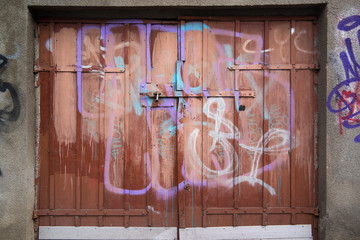 old garage door