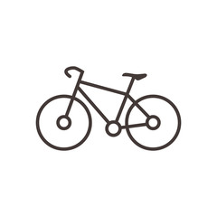 Fototapeta premium Bicycle icon vector isolated on white background. Vector illustration. - stock vector. bicycle icon vector design template. Bicycle outline icon.