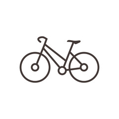 Bicycle icon vector isolated on white background. Vector illustration. - stock vector. bicycle icon vector design template. Bicycle outline icon.