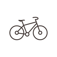 Fototapeta premium Bicycle icon vector isolated on white background. Vector illustration. - stock vector. bicycle icon vector design template. Bicycle outline icon.