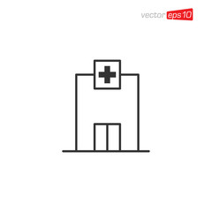 Hospital or Clinic Icon Design Vector