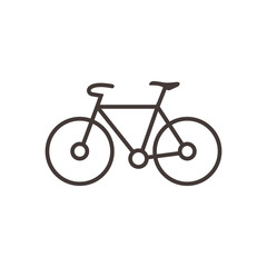 Obraz premium Bicycle icon vector isolated on white background. Vector illustration. - stock vector. bicycle icon vector design template. Bicycle outline icon.