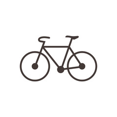 Fototapeta premium Bicycle icon vector isolated on white background. Vector illustration. - stock vector. bicycle icon vector design template. Bicycle outline icon.