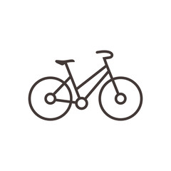 Fototapeta premium Bicycle icon vector isolated on white background. Vector illustration. - stock vector. bicycle icon vector design template. Bicycle outline icon.