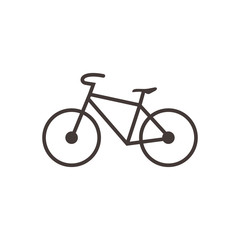 Fototapeta premium Bicycle icon vector isolated on white background. Vector illustration. - stock vector. bicycle icon vector design template. Bicycle outline icon.