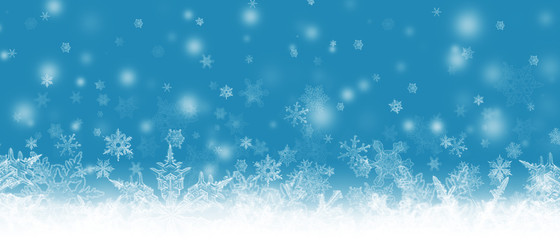 Christmas banner with snowflakes. snowfall.