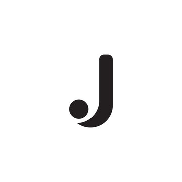 J lette initial icon logo design vector template