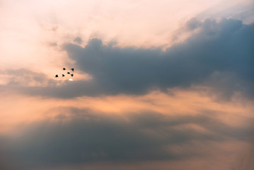 beautiful sky and clound sunset,sky background