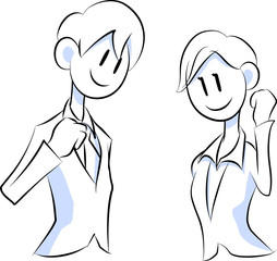 ビジネスマン イラスト:就活 新人 フレッシュ