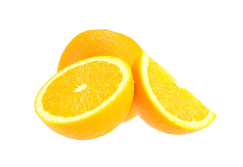 Orange isolated on white background in Full Depth of field white clipping path