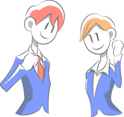 ビジネスマン イラスト:就活 新人 フレッシュ