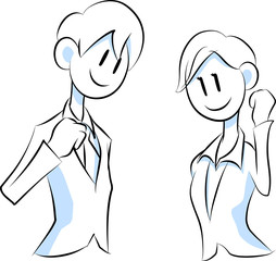 ビジネスマン イラスト:就活 新人 フレッシュ