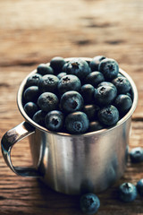 blueberries vintage tone