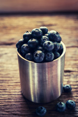 blueberries vintage tone