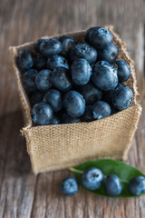 blueberries on wood