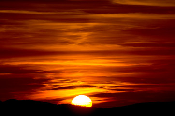 Fototapeta na wymiar Sunset in Tuscany, Italy.