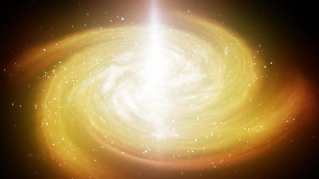 Astonishing Nebula Flying In 3D Space With A Star Cluster Inside