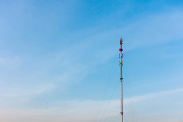antenna on background of blue sky