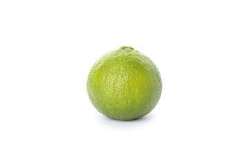 Lime isolated on white background. Juicy fruit