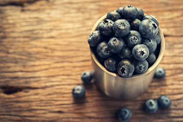 blueberries vintage tone