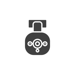 Car DVR camera vector icon. filled flat sign for mobile concept and web design. Digital video recorder glyph icon. Symbol, logo illustration. Vector graphics