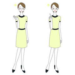 案内するエステティシャン・セラピスト