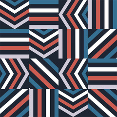 Fototapeta premium Trendy Colorful abtract stripe and diagonal stripe geometric seamless pattern vector ,Design for fashion,fabric,web,wallpaper,wrapping