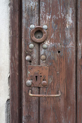 Fototapeta premium door lock in old door