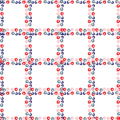 Hand brush in circle shape created window grid check seamless pattern in vector EPS10 ,Design for all prints and all graphic used