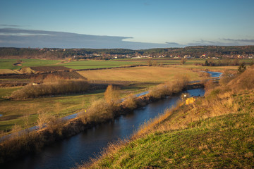 Wierzyca river in Gniew, Pomorskie, Poland