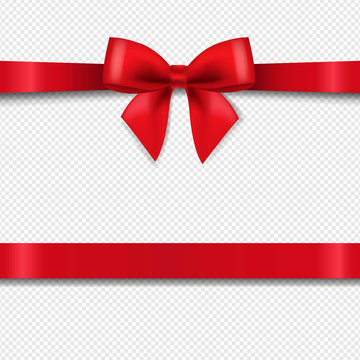Red Bow Isolated Transparent Background