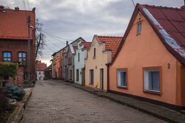 Historic old buildings in Gniew, Pomorskie, Poland